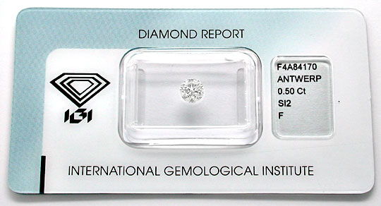 Foto 1 - Diamant, IGI Top Brillant 0,50ct Top Wesselton F, D5602