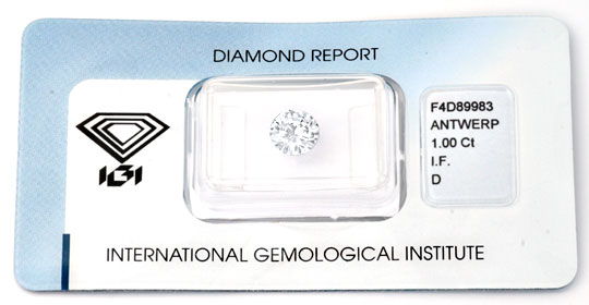 Foto 1 - Der Beste Diamant, IGI, 1.00 Lupenrein, River D Diamond, D5640