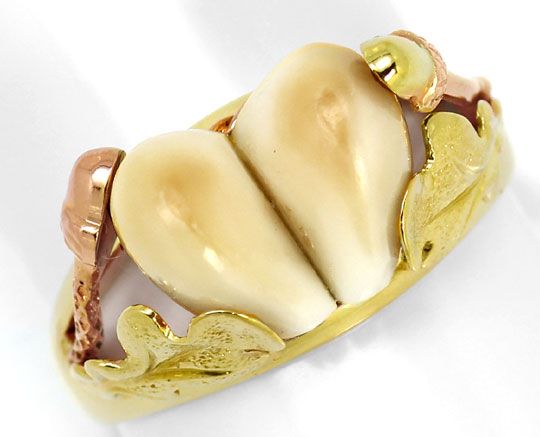 Foto 3 - Grandeln Ring Ohrringe Collier Armband Brosche Gold 14K, R6611